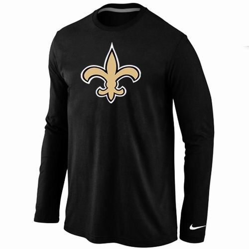 Nike New Orleans Saints Team Logo Long Sleeve NFL T-Shirt - Black